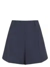 Givenchy Wool Shorts With Front Pleats And Pockets In Blue