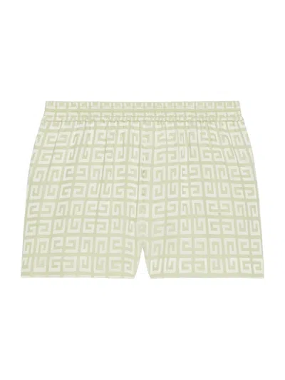 Givenchy Women's Shorts In 4g Jacquard In Almond Green