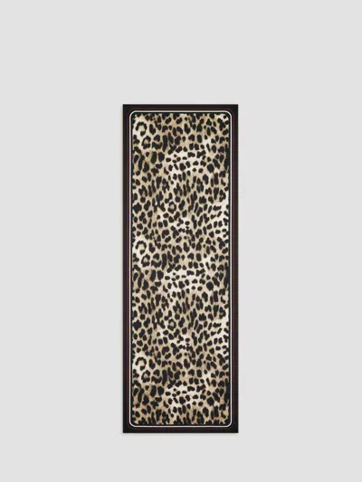 Givenchy Women's Silk Chiffon Stole With Leopard Print In Brown