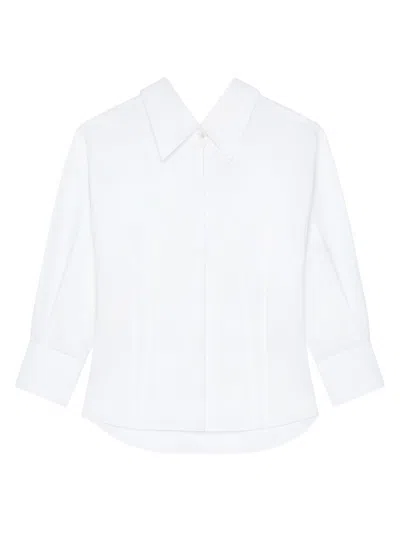 Givenchy Women's Slashed Shirt In Poplin In White