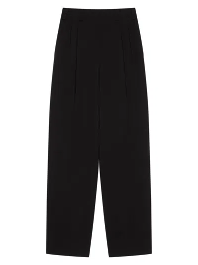 GIVENCHY WOMEN'S SLASHED TWO-PLEAT PANTS IN WOOL