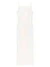 Givenchy Women White Long Dress With Square Neckline And Rear Single Slit In Viscose Blend Woman In White