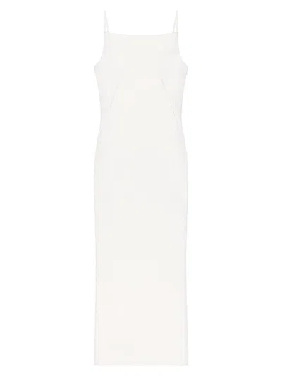 Givenchy Women's Sliced Long Dress In Crepe Cady In White