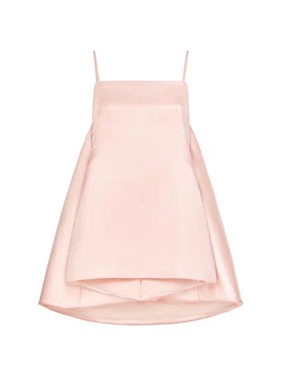 Givenchy Women's Sliced Mini Dress In Satin With Cape