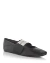 Givenchy Sliced Square Elastic-strap Ballet Flats In Black