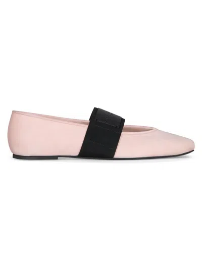 Givenchy Women's Sliced Square Ballerina Flats In Satin