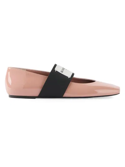 GIVENCHY WOMEN'S SLICED SQUARE BALLERINAS IN PATENT LEATHER