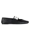 Givenchy Sliced Square Elastic-strap Ballet Flats In Black