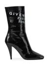 Givenchy Leather Sliced Square Tape Ankle Boots With 9.5 Cm Heel In Black