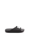 Givenchy Label Flat Mules In Black Rubber Women In Multi