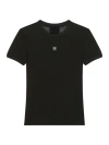 GIVENCHY WOMEN'S SLIM FIT T-SHIRT IN TRANSPARENT COTTON