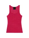 Givenchy Women's Slim Fit Tank Top In 4g Jacquard In Raspberry