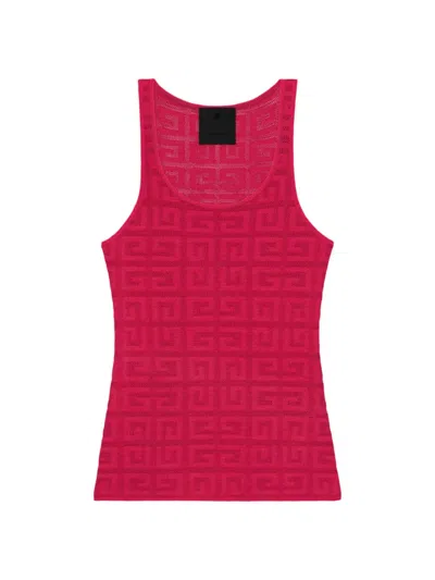 Givenchy Women's Slim Fit Tank Top In 4g Jacquard In Raspberry