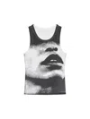Givenchy Slim Fit Tank Top In Cotton With Portrait Print In Black