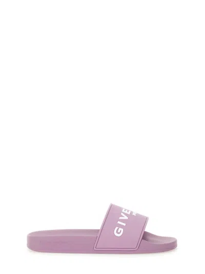 Givenchy Women Slipper With Logo In Pink
