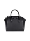 Givenchy Antigona Small Black Handbag With Laminated Logo In Hammered Leather Woman In Red