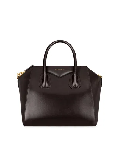 Givenchy Women's Small Antigona Top Handle Bag In Box Leather In Brown