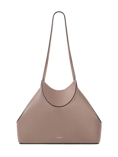 Givenchy Women's Small Facet Tote Bag In Grained Leather In Brown