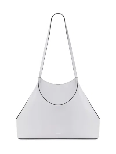 Givenchy Women's Small Facet Tote Bag In Grained Leather In Gray