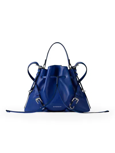 Givenchy Sac Seau Voyou Petit Modèle En Cuir Brillant In Blue