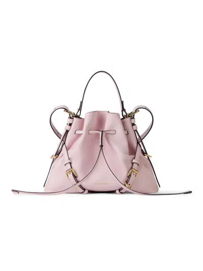 Givenchy Small Voyou Bucket Bag In Shiny Leather In Pink