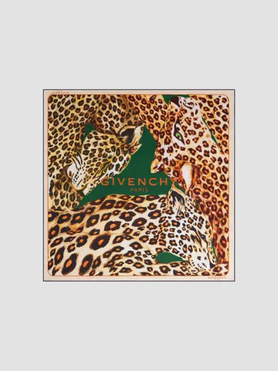 Givenchy Quadrat Aus Seide Mit Leopardenprint In Brown