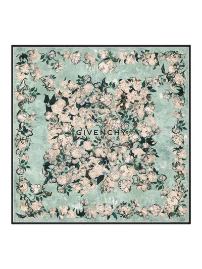 Givenchy Women's Square Scarf In Silk With Roses Print