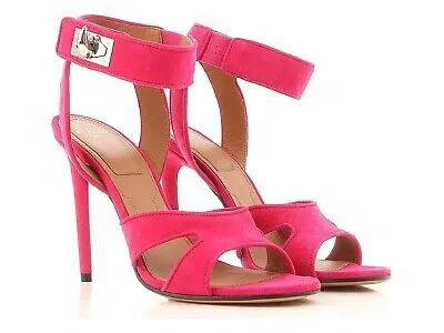 Pre-owned Givenchy Women's Stiletto Heels Sandals Fuxia Suede Leather Size Us 9.5 - Eu 39½
