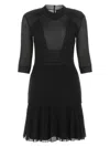 Givenchy Black Stretch Viscose Blend Mini Dress In Black