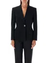 Givenchy Elegant Wool Blazer With Signature 4g Emblem In Black