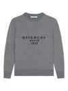 Givenchy Women's Sweater In Wool And Cashmere With  Paris 1952 In Gray