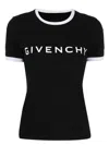 Givenchy Black Crewneck T-shirt With Logo Lettering On The Front And 4g Logo On The Rear In Cotton S In Black