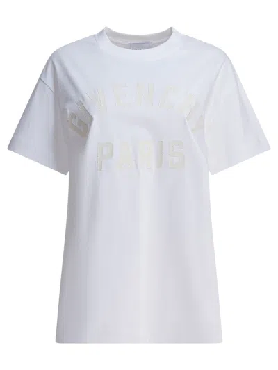 GIVENCHY GIVENCHY WOMEN T-SHIRT WITH GIVENCHY PARIS LOGO