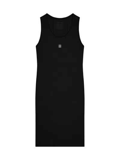 Givenchy Women's Tank Dress In Cotton With 4g Detail In Black