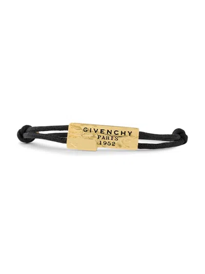 Givenchy Tape Cord Bracelet In Cotton And Metal In Black