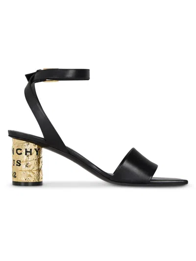 Givenchy Tape Leather Heeled Sandals In Black