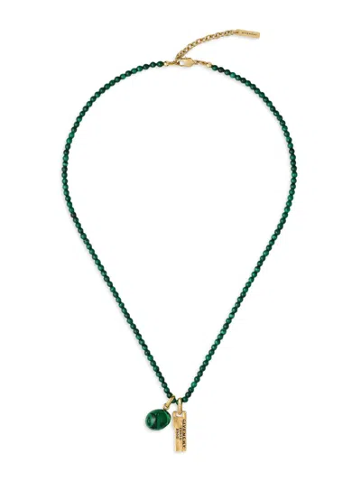 Givenchy Women's Tape Necklace In Malachite Metal And Resin In Green