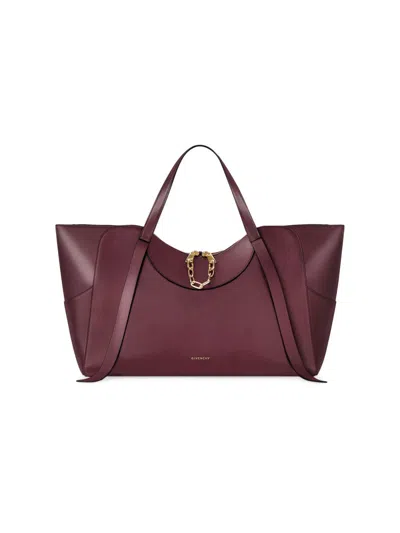 Givenchy Women's The Snatch Large Shoulder Bag In Grained Leather In Purple