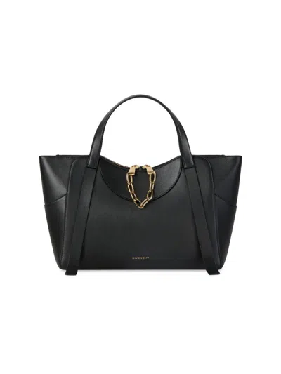 Givenchy Medium The Snatch Bag In Grained Leather In Black