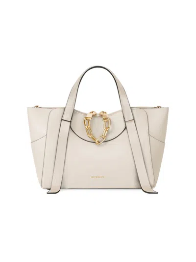 Givenchy Women's The Snatch Small Top Handle Bag In Grained Leather In White