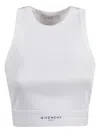 Givenchy White Stretch Cotton Top In White