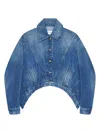Givenchy Trapeze Jacket In Medium Blue Denim In Blue
