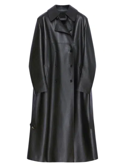 Givenchy Women's Trench-coat In Leather In Black