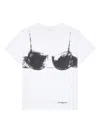 Givenchy T-shirt In Cotton With Cutaway Bra Print In Multi