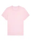 Givenchy Crew Neck Short Sleeve Straight Hem Top In Pink