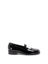 Givenchy Black Patent Leather Tuxedo Loafers Women