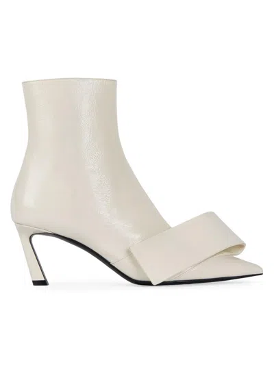 Givenchy Twisted Ribbon Ankle Boots In Shiny Naplack Leather In Multi