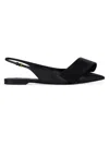 Givenchy Black Twisted Ribbon Slingback Ballerina Flats In Black
