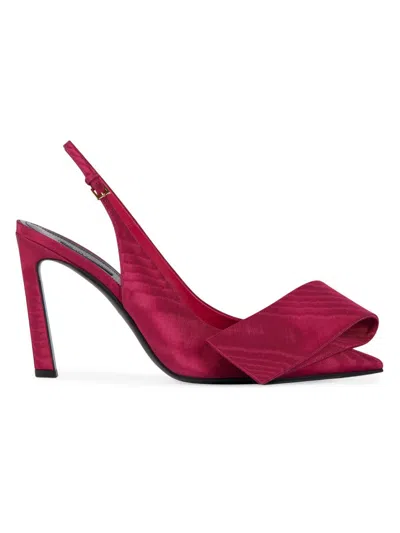 Givenchy Women's Twisted Ribbon Slingbacks Pumps In Red