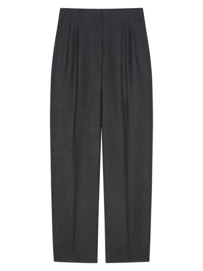 Givenchy Women's Two-pleat Pants In Wool In Gray